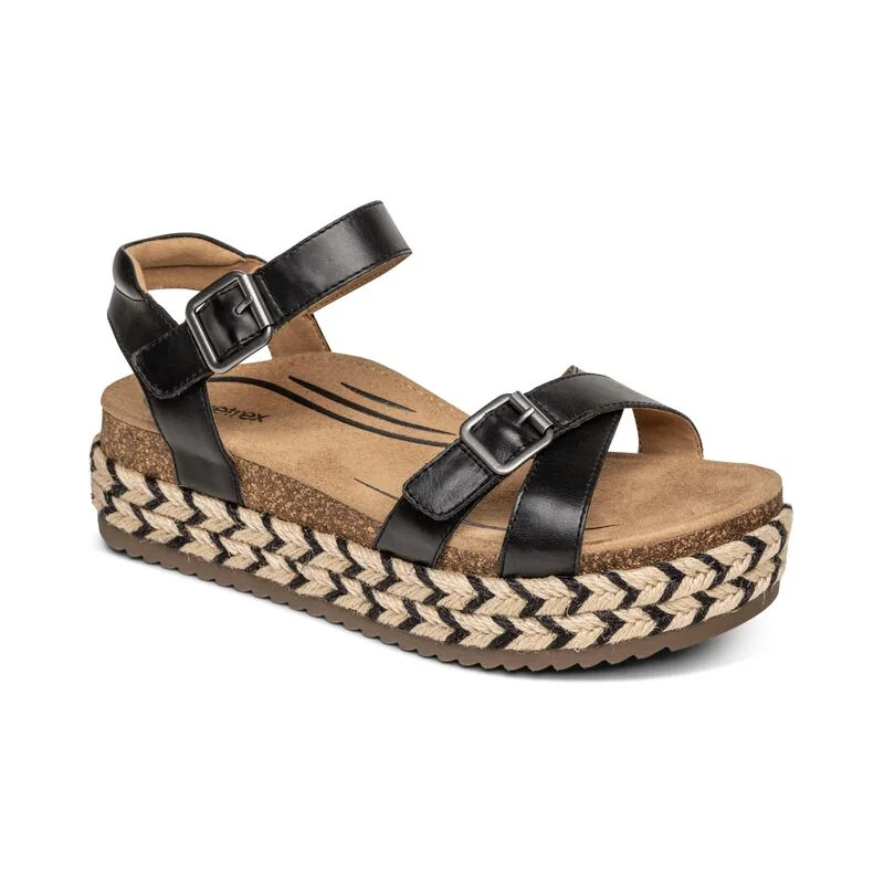  -Anti-scratch scratching board AND cat bed in oneWomen's Paula Cork Platform Quarter Cross Strap Sandal