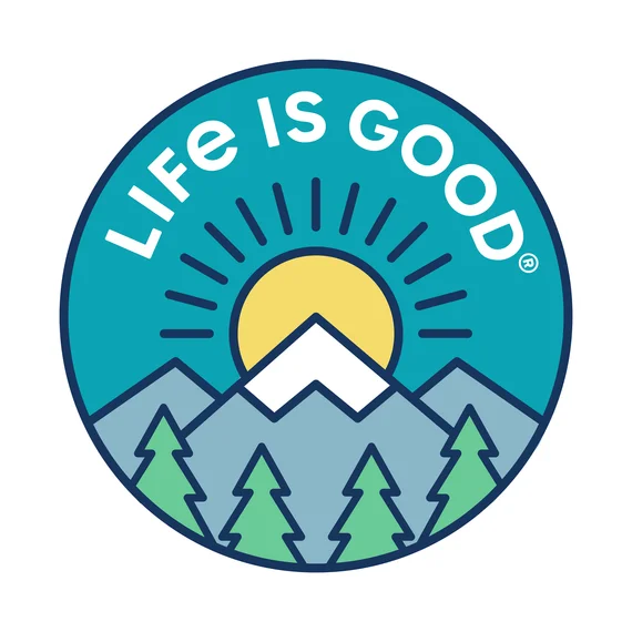 - Parrot climbing and standing wooden frameLig Mountain Sunrise 4" Circle Sticker