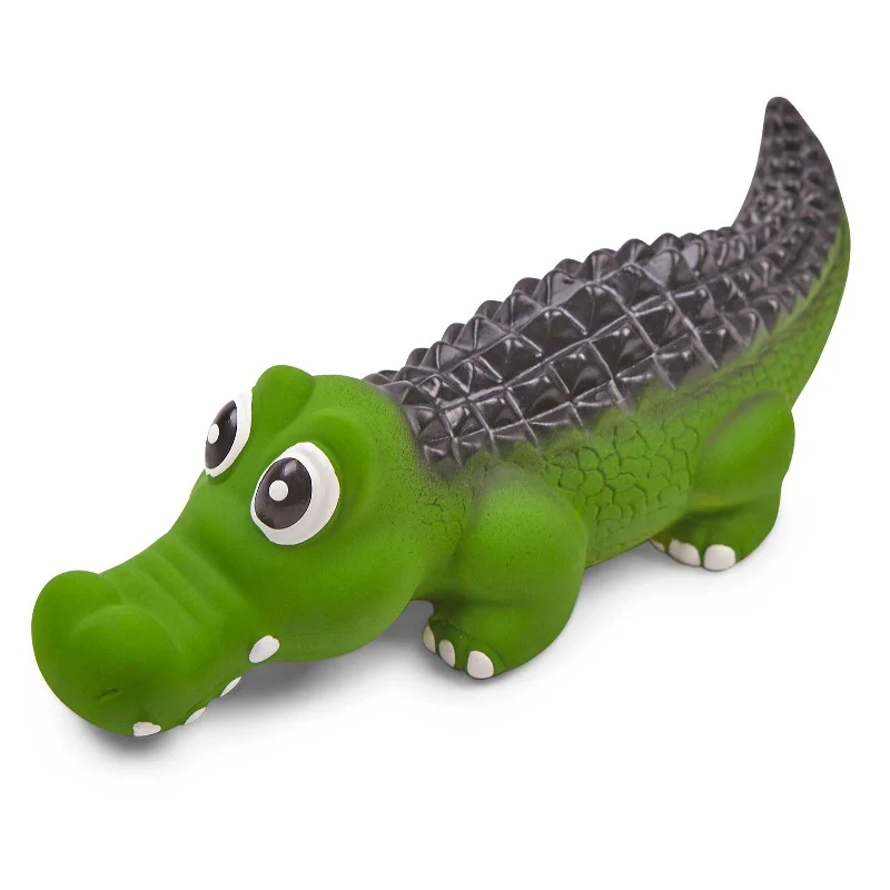 - Organic cotton dog bibsKazoo Latex Dog Toy Crocodile