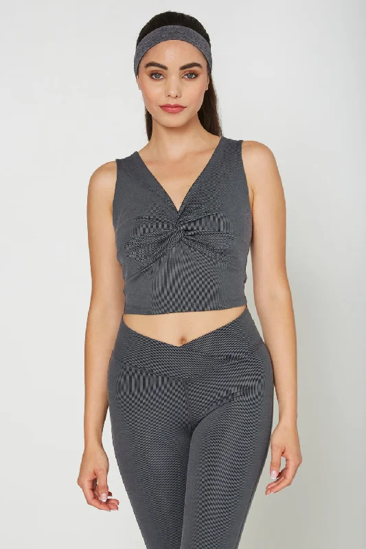 Cross Front Rib Crop Top