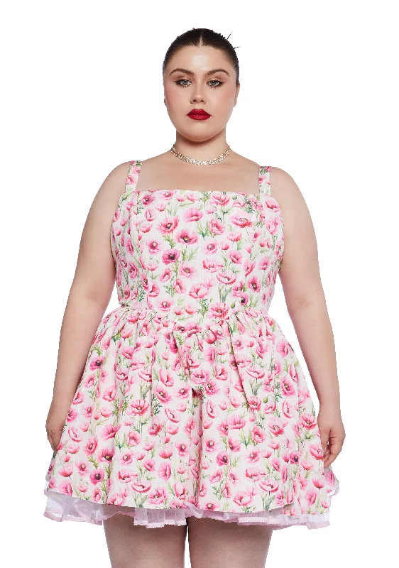 Plus Magic Moves Corset Dress - Floral