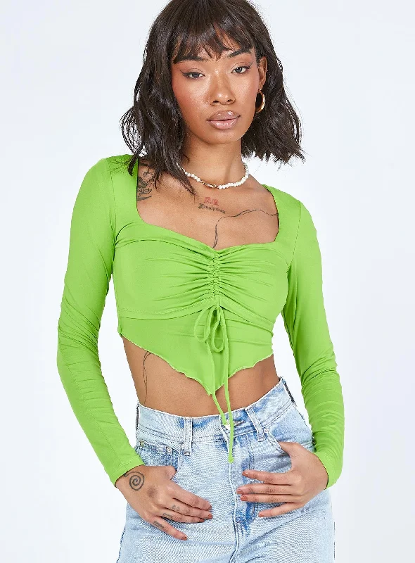 Kenzie Long Sleeve Top Green