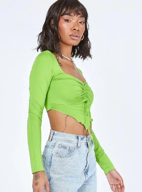 Kenzie Long Sleeve Top Green