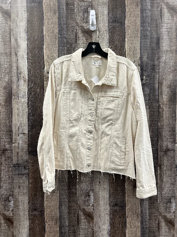 Beige Jacket Denim Nicole Miller, Size Xl