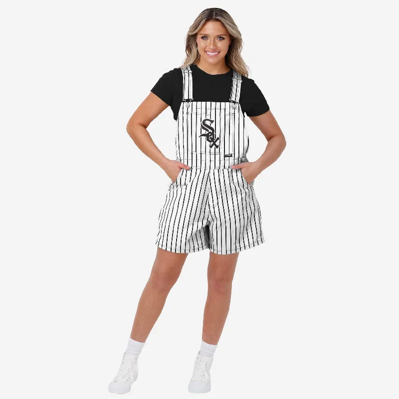 Chicago White Sox Womens Pinstripe Bib Shortalls