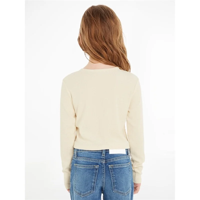 Calvin Klein Light Crinkle Cardigan Whitecap Gray Calvin Klein Light Crinkle Cardigan Whitecap Gray