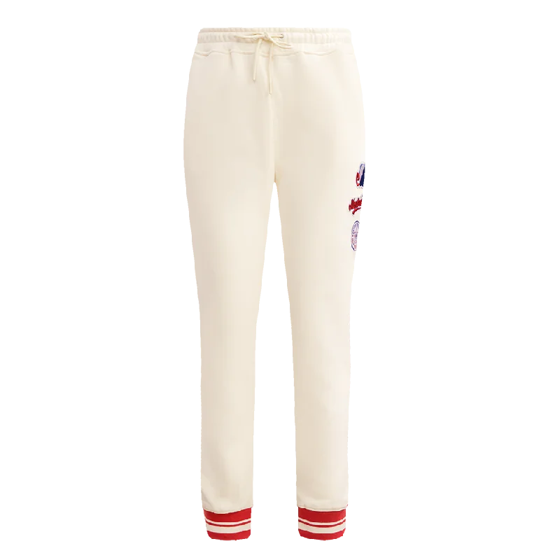 MLB MONTREAL EXPOS RETRO CLASSIC WOMEN'S RIB SWEATPANT (EGGSHELL/ RED)