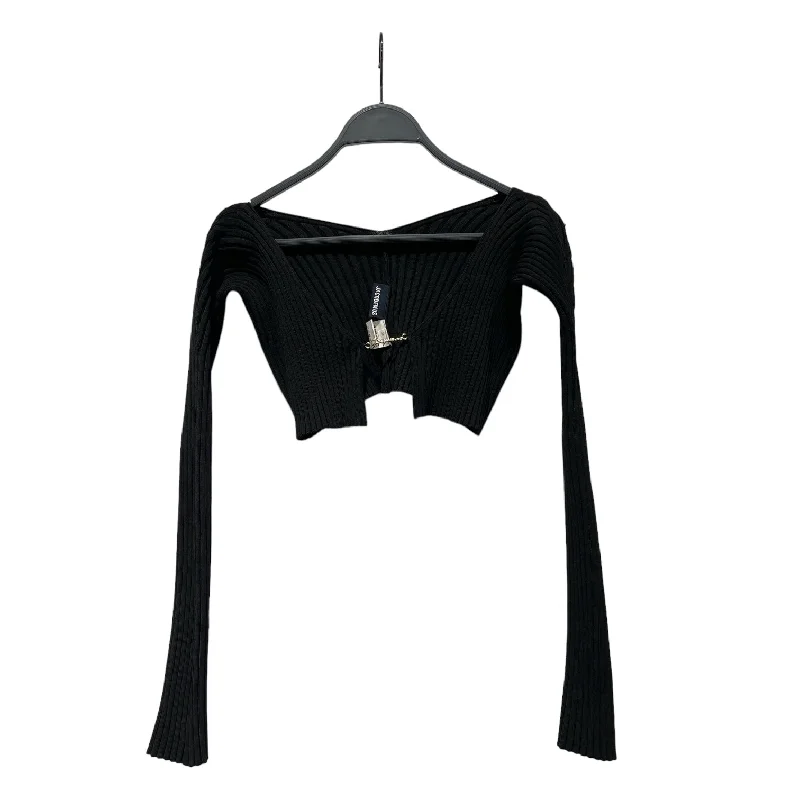 JACQUEMUS/LS Shirt/S/Cotton/BLK/Ribbed Open Back