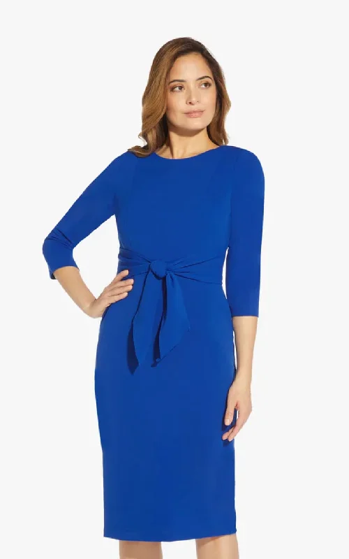 Adrianna Papell- Knit Crepe Sheath Dress