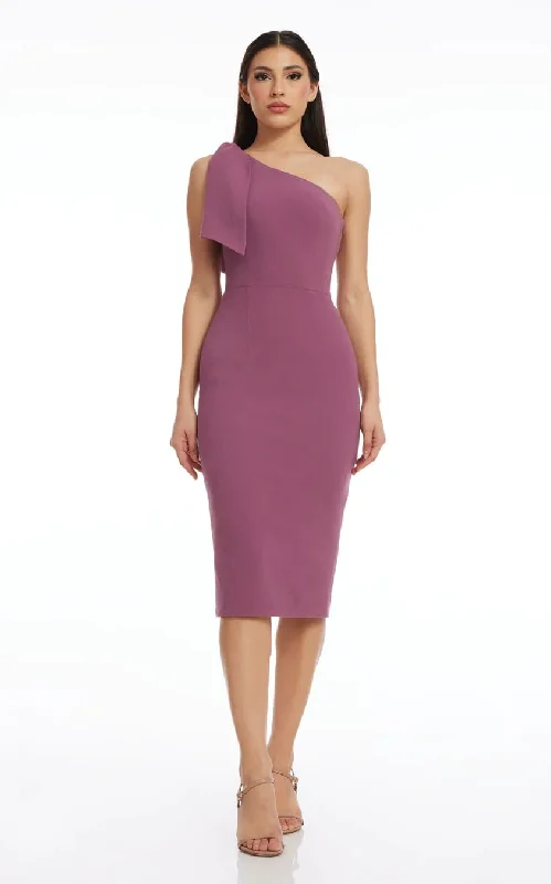 Dress The Population - Tiffany Bow Shoulder in Orchid