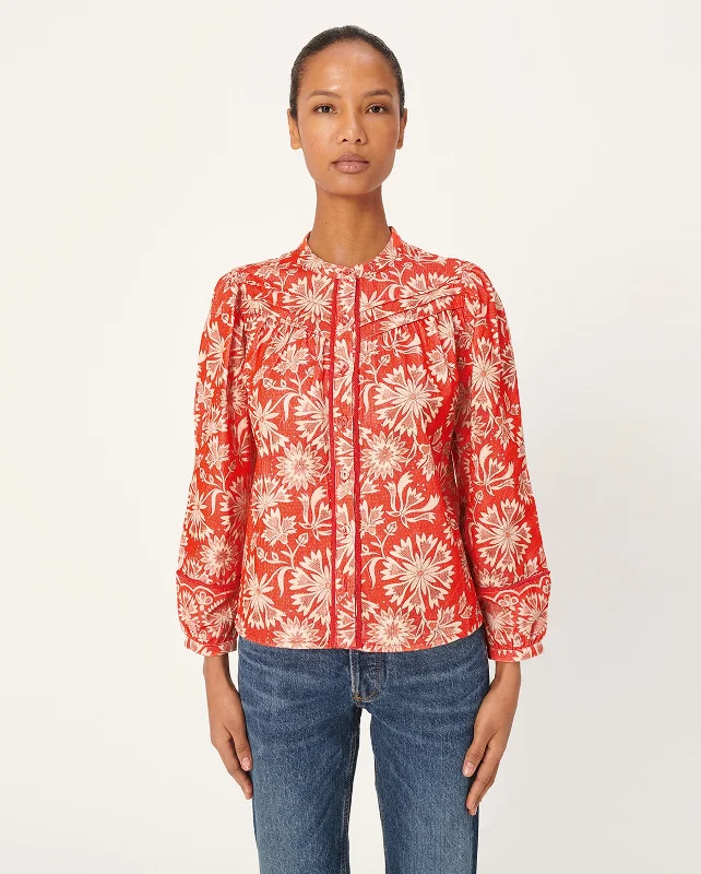 ILSE ORGANIC COTTON BLOUSE / ZOE RED