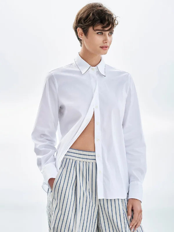 Monili Collar Cotton Shirt