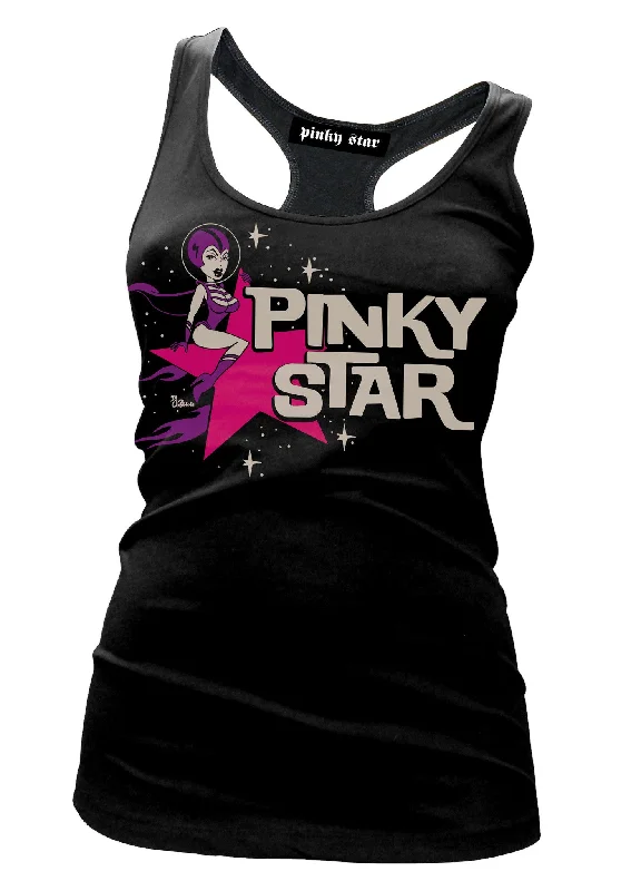 Pinky Star Space Girl Tank Top