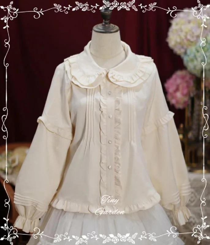 Tiny garden~Cute Lolita Blouse Long Sleeve Lolita Shirt