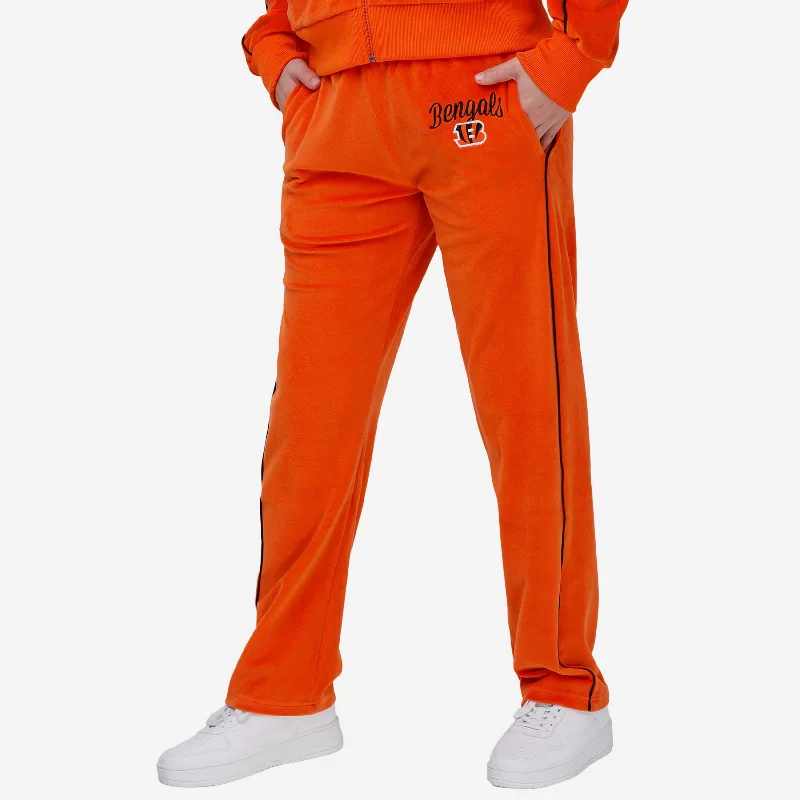 Cincinnati Bengals Womens Orange Velour Pants