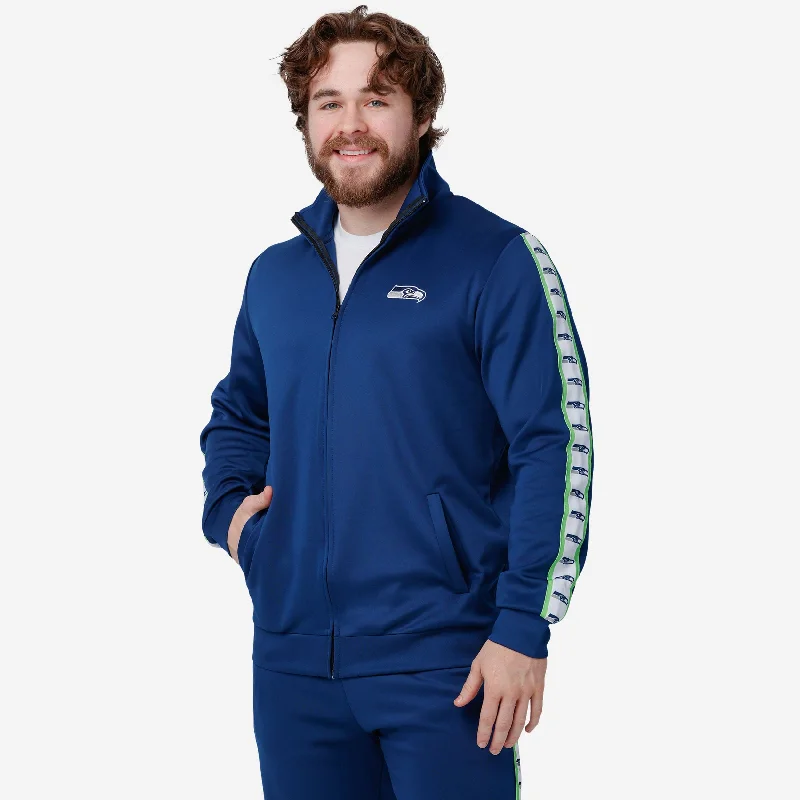 Seattle Seahawks Stripe Logo Track Jacket